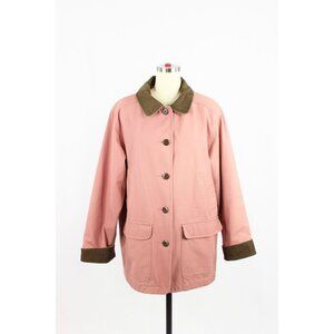 Vintage 00's LL BEAN Dusty Pink Cotton Canvas Chore Coat Barn Jacket, Size L